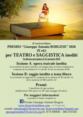 Premio per saggistica e teatro inediti “Giuseppe Antonio Borgese” 2026 (X ed.)
