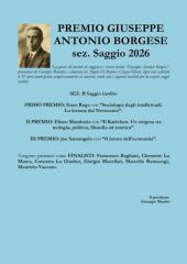RISULTATI  PREMIO GIUSEPPE ANTONIO BORGESE