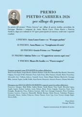Risultati del Premio “Pietro Carrera 2026”